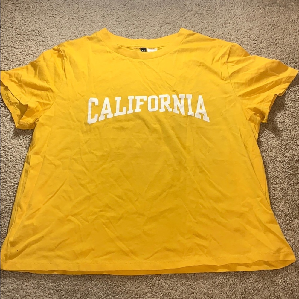 Women's yellow crop top (size medium) from H&M